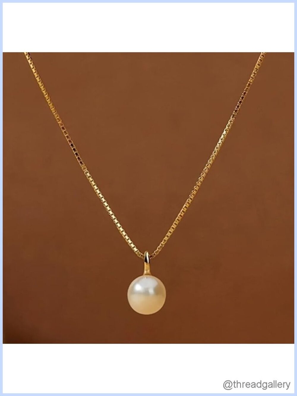 Circular Artificial Pearl Pendant Necklace for Women Party Vacation Gift